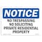 Signmission Sign, 10" H, 14" W, Rigid Plastic, No Trespassing No Soliciting Private Residential Sign, Landscape OS-NS-P-1014-L-14942 - alternate 1